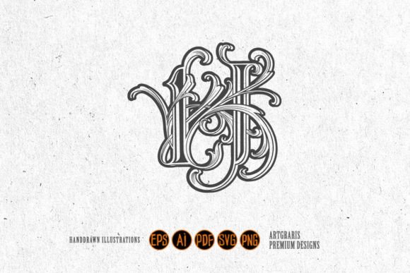 Download Flourish Vintage Lettering H Monogram Lo - Vintage lettering Collection