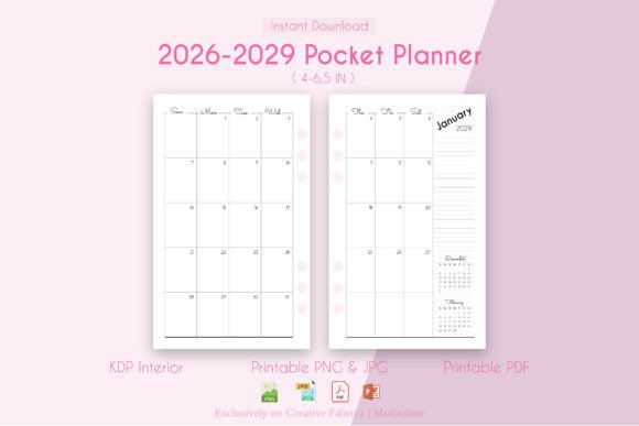 Download 2026–2029 Pocket Calendar - 2029 Collection