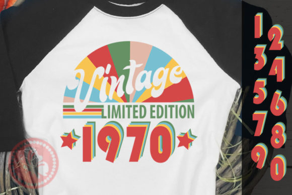 Download VINTAGE 1970 Birthday Numbers Bundle - 1970 Collection
