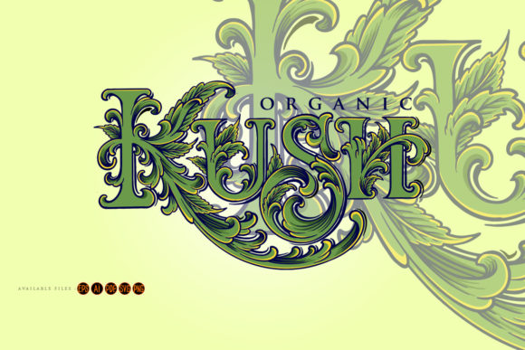 Download Luxury Vintage Lettering Word Kush - Vintage lettering Collection