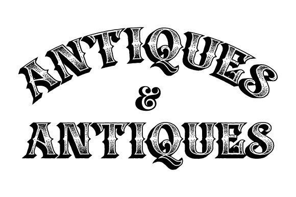 Download Antiques Vintage Lettering EPS SVG PNG - Vintage lettering Collection